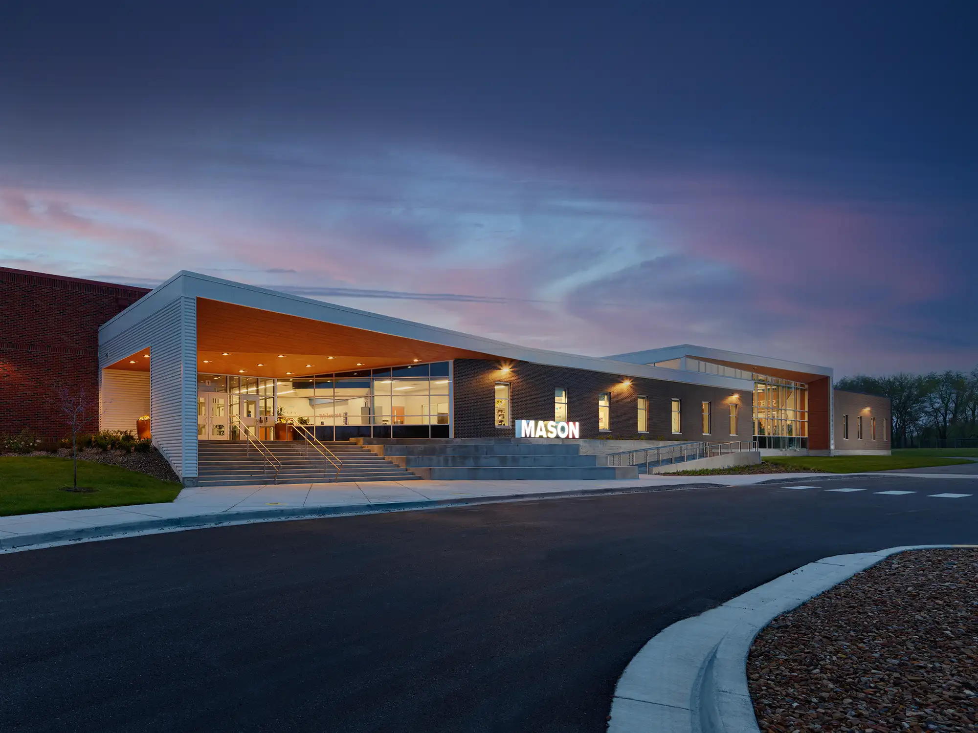 Lees Summit Mason Elementary Exterior Dawn